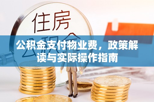 沧县公积金支付物业费，政策解读与实际操作指南