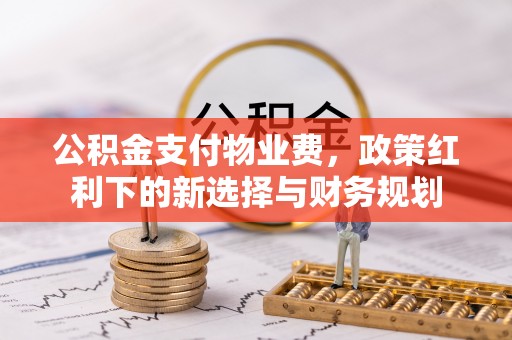 沧县公积金支付物业费，政策红利下的新选择与财务规划