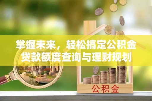 沧县掌握未来，轻松搞定公积金贷款额度查询与理财规划