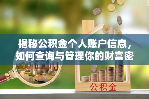 沧县揭秘公积金个人账户信息，如何查询与管理你的财富密码