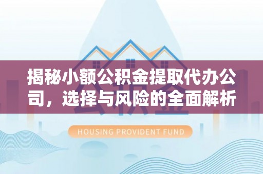 沧县揭秘小额公积金提取代办公司，选择与风险的全面解析