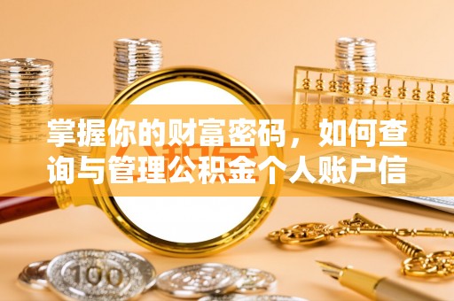 沧县掌握你的财富密码，如何查询与管理公积金个人账户信息