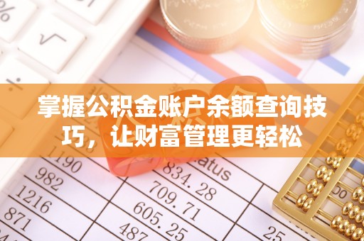 沧县掌握公积金账户余额查询技巧，让财富管理更轻松