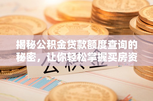 沧县揭秘公积金贷款额度查询的秘密，让你轻松掌握买房资金规划