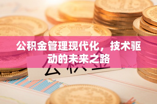 沧县公积金管理现代化，技术驱动的未来之路